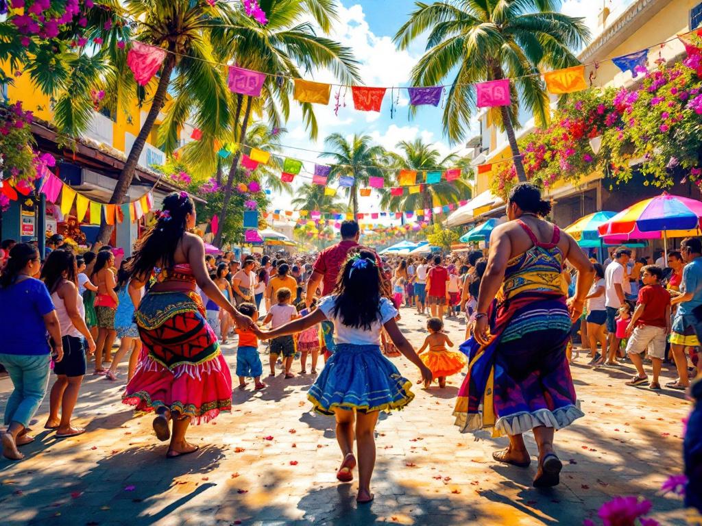 Músicos de mayapax en festival comunitario