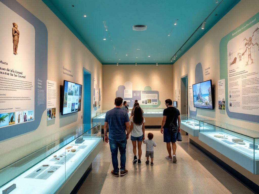 Interior del Museo de la Isla de Cozumel