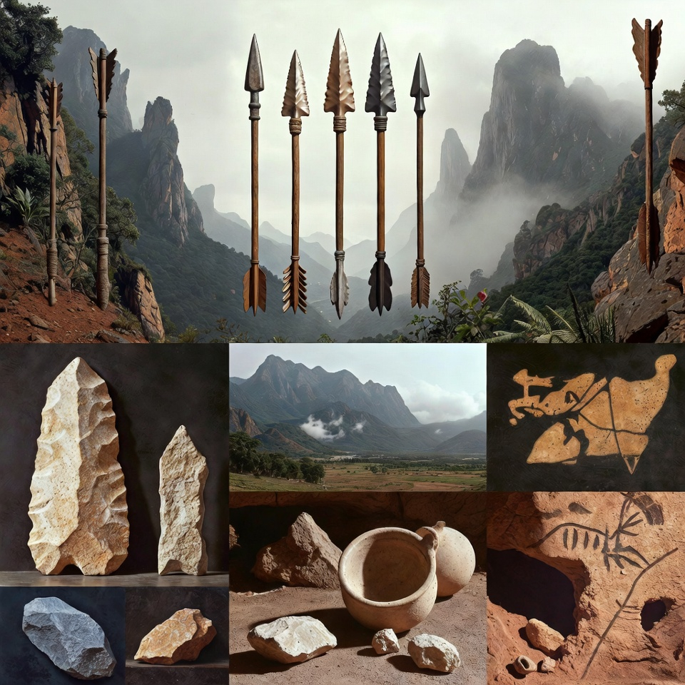 Puntas de flechas antiguas de la region mesoamericana